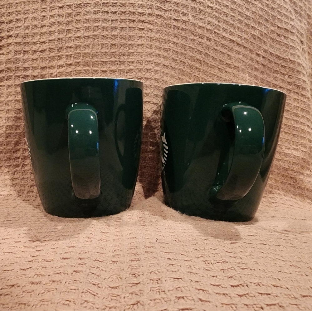 Set of two, 12 fl oz.Starbucks green coffee mugs - Picture 2 of 6